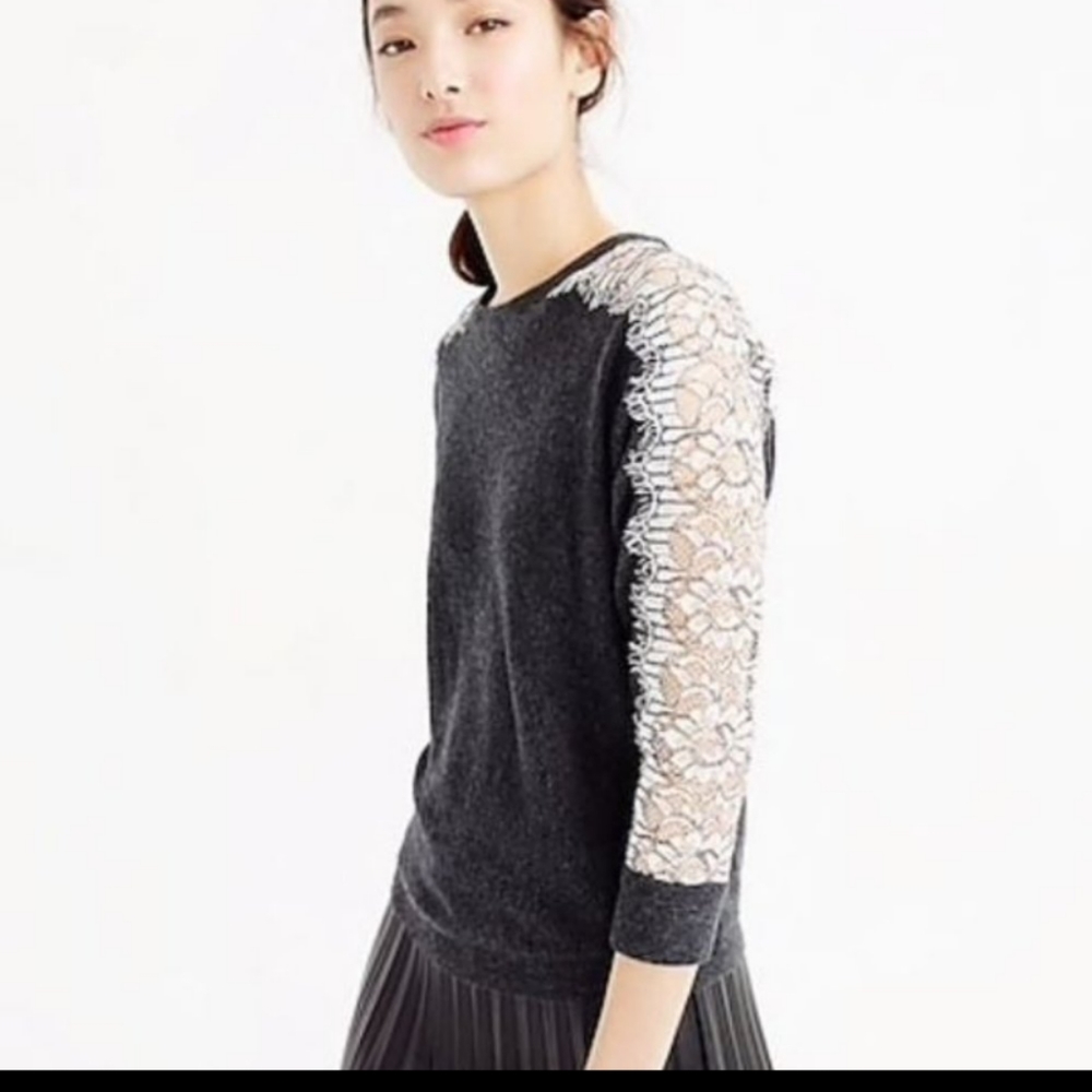 NWOT JCrew Super Cute Lace Sweater